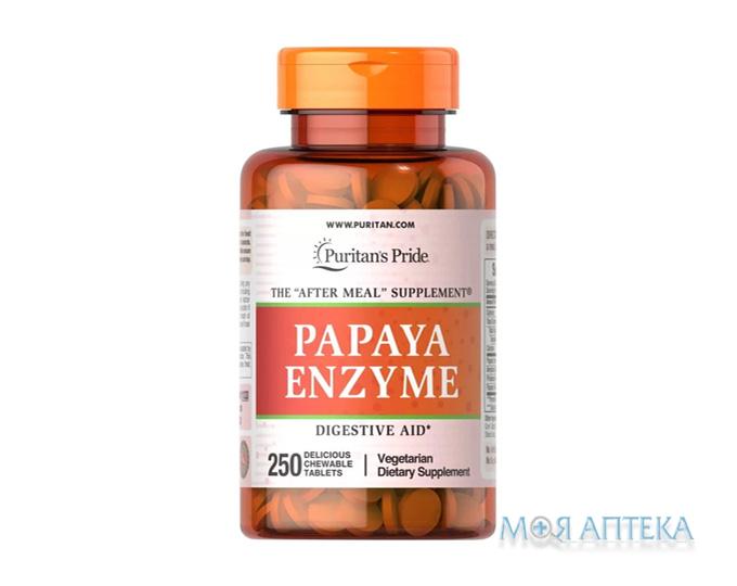Puritan`s Pride (Пурітанс Прайд) Папая ензим жувальні таблетки №250