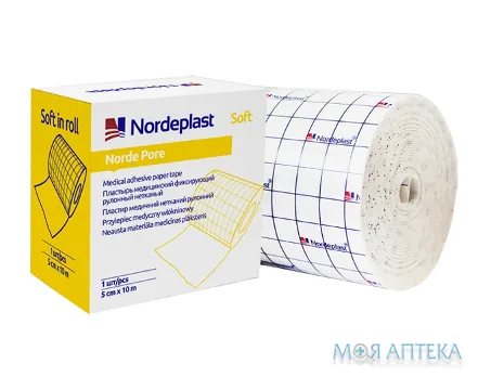 Пластир медичний Nordeplast (Нордепласт) Norde Pore Soft нетканий, 5 см х 10 м