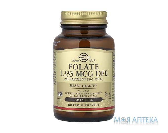 Солгар (Solgar) Фолат (Метафолін) табл. 800 мкг фл. №100