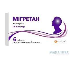 Мігретан таблетки, в/плів. обол. 12,5 мг №6