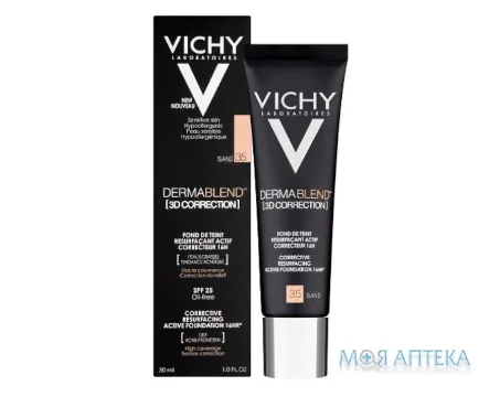 Vichy Dermablend (Віші Дермабленд) 3D тональний крем для жирної і проблемної шкіри тон 35 30мл