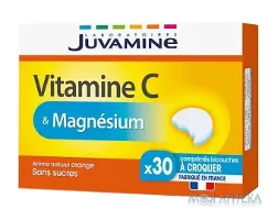Juvamine (Жувамін) Вітамін C + Магній таблетки жув. №30