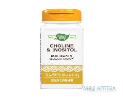 Холин и инозитол NATURE’S WAY (Натурес Вэй) Choline & Inositol капсулы для здоровья мозга и клеточная энергия флакон 100 шт