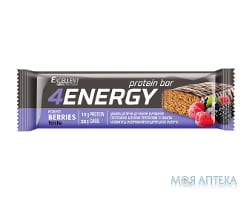 Батончик протеиновый в рацион питания спортсменов 4ENERGY (4Энерджи) со вкусом лесных ягод глазированный кондитерской глазурью 40 г