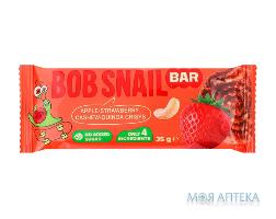 Батончик фруктово-ягідно-горіховий Равлик Боб яблуко-полуниця-кеш’ю-кріспи кіноа 35г