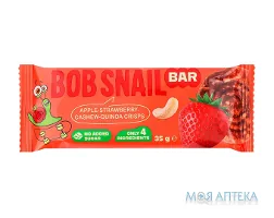 Равлик Боб (Bob Snail) Батончик яблуко, полуниця, кеш`ю, кріспи кіноа 35 г
