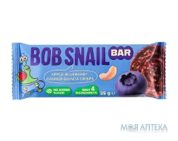 Равлик Боб (Bob Snail) Батончик яблуко, чорниця, кеш`ю, кріспи кіноа 35 г