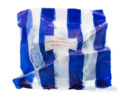 Киснева Маска 1181015 Есо для дорослих для забезпечення високої концентрації кисню з кисневою трубкою та мішком 1 шт