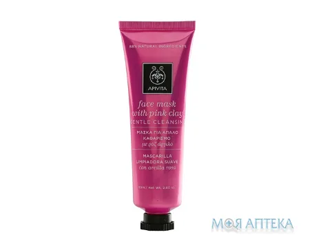 Apivita (Апівіта) Маска з рожевою глиною Делікатне Очищення 50 мл