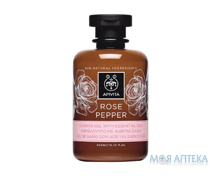 Apivita Rose Pepper (Апівіта Роза та Перець) Гель для душу з Ефірними оліями 250 мл
