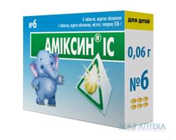 Аміксин IC таблетки в/о по 0,06 г блістер №6 (3х2)