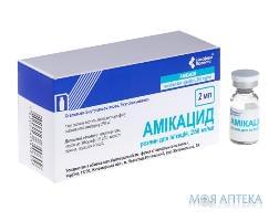 Амікацид р-н д/ін. 250 мг/мл фл. 2 мл №10