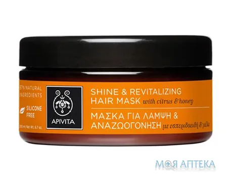 Apivita Hair Care (Апівіта Хеір Кеа) Маска для волосся блиск і оздоровлення з цитрусом та медом 200 мл