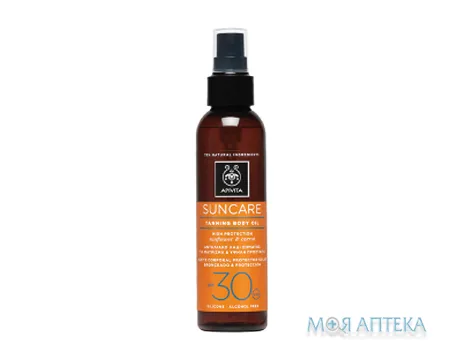 Apivita Suncare (Апівіта Санкеа) Олія для засмаги високого ступеня захисту для тіла з Соняшником і Морквою SPF-30, 150 мл